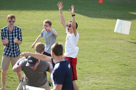 Students participate in Res Life Field Day outside the Bowld Student Commons. - Photo by Kristi McMurry Woody