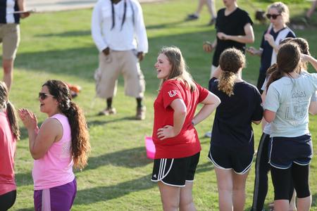 Students cheer on their teammates during Res Life Field Day. - Photo by Kristi McMurry Woody