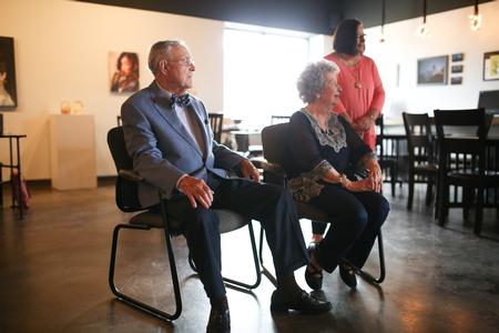 Hyran and Joyce Barefoot are honored with a celebration to commemorate the 20th anniversary of the dedication of the SUB. - Photo by Kristi McMurry Woody