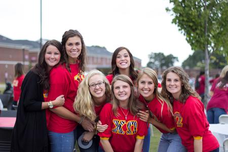 Ladies of Chi Omega host a BBQ for Make-A-Wish during Family Weekend.  - Photo by Morgan Morfe