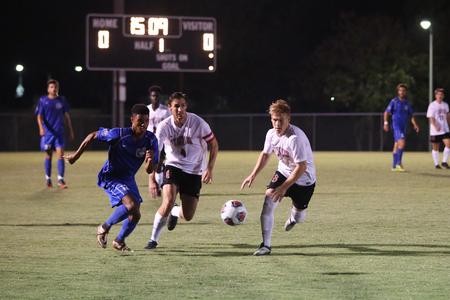 The Bulldogs play hard against Shorter University during Family Weekend. - Photo by Kristi McMurry Woody