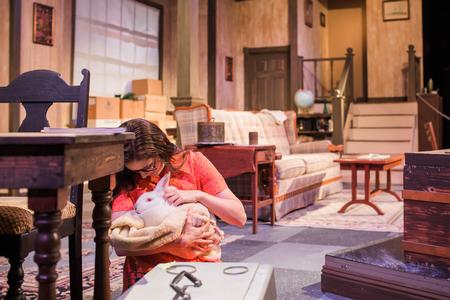 Bryanna England, senior psychology major, plays the role of Tillie in "The Effect of Gamma Rays on Man-in-the-Moon Marigolds." - Photo by Kristi McMurry Woody