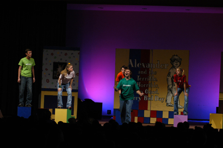 The cast of <i>Alexander and the Terrible, Horrible, No Good, Very Bad Day</i> entertained sold out crowds of West Tennessee school children. - Photo by Morris Abernathy