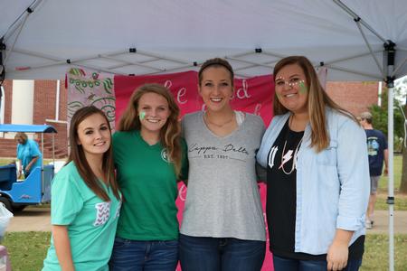 Sisters of Kappa Delta man their sorority's booth during Union Night. - Photo by Elizabeth Wilson