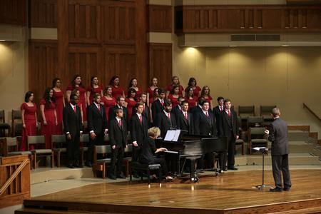 University Singers performs during the Fall Choral Concert at First Baptist Church. - Photo by Kristi McMurry Woody