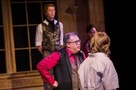 Gavin Richardson, professor of English, performs in <em>A Midsummer Night's Dream</em> in the W.D. Powell Theatre.  - Photo by Kristi McMurry Woody