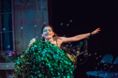 Nicole Snover plays a fairy in the theatre production of <em>A Midsummer Night's Dream</em>. - Photo by Kristi McMurry Woody