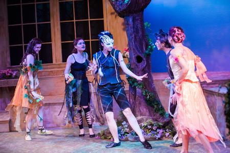 Students perform <em>A Midsummer Night's Dream</em> in the W.D. Powell Theatre. - Photo by Kristi McMurry Woody