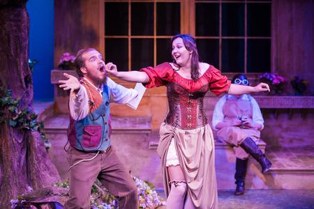 Daniel Ashworth and Crista Wilhite perform in the Union production of <em>A Midsummer Night's Dream</em>. - Photo by Kristi McMurry Woody