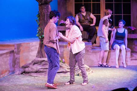 James Matthew Wyatt and Priscilla Porter perform in the Union production of Shakespeare's <em>A Midsummer Night's Dream</em>. - Photo by Kristi McMurry Woody