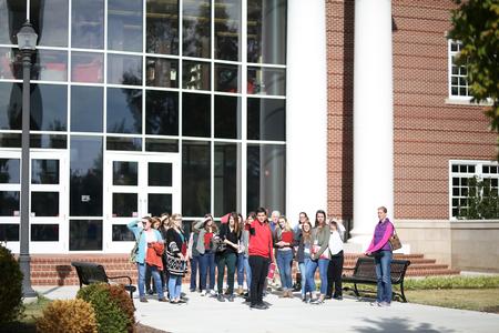 Prospective students and their families get a tour of campus during Day at the U. - Photo by Kristi McMurry Woody