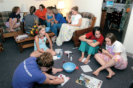 Catered to siblings of student body, pizza parties and sleepovers held by Enrollment Services, allowed siblings to enjoy their time away from home, gaining new friendships at the end. - Photo by Kristen Hiller