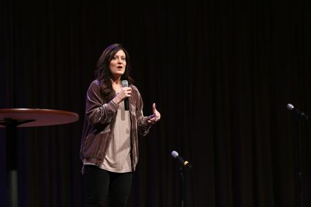 Lysa TerKeurst speaks in chapel. - Photo by Kristi McMurry Woody