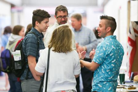 Guests learn about different opportunities at the Study Abroad Fair. - Photo by Kristi McMurry Woody