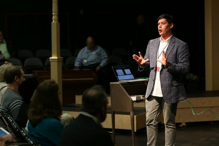 David Evans speaks about creating a culture of missions in your church during the West TN Evangelism Rally. - Photo by Kristi McMurry Woody