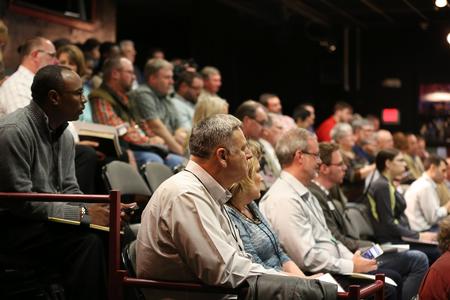Guests of the West TN Evangelism Rally listen to David Evans speak in a breakout session. - Photo by Kristi McMurry Woody