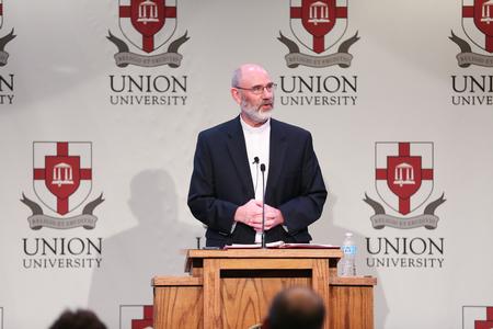 Peter Leithart, president of the Theopolis Institute in Birmingham, Alabama, speaks during the Reformation 500 Festival. - Photo by Kristi McMurry Woody