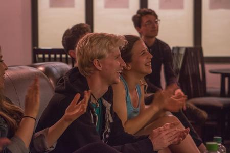 Union students applaud during the awards presentation at the Student Film Festival. - Photo by Morgan Morfe
