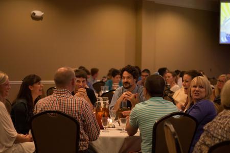 Union faculty and staff enjoy the annual Back to School dinner in the Carl Grant Events Center.  - Photo by Gretchen Foels