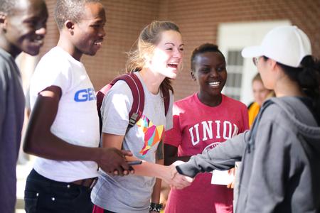 Students socialize at the first MOSAIC event of the semester, the Cookout Connect. - Photo by Kristi McMurry Woody