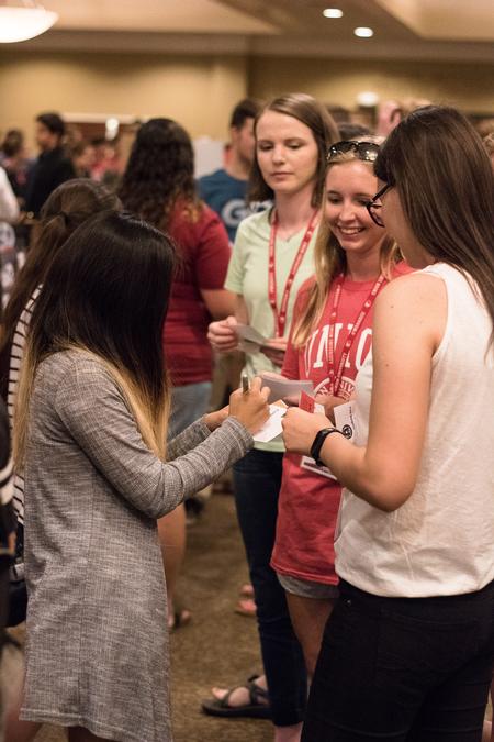 New students learn about campus organizations at Campus Life Fair during Welcome Week. - Photo by Janelle Vest