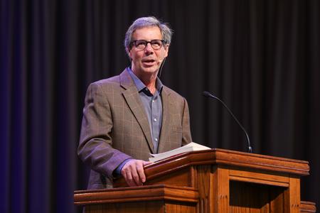 Robert Morgan speaks in chapel.  - Photo by Kristi McMurry Woody