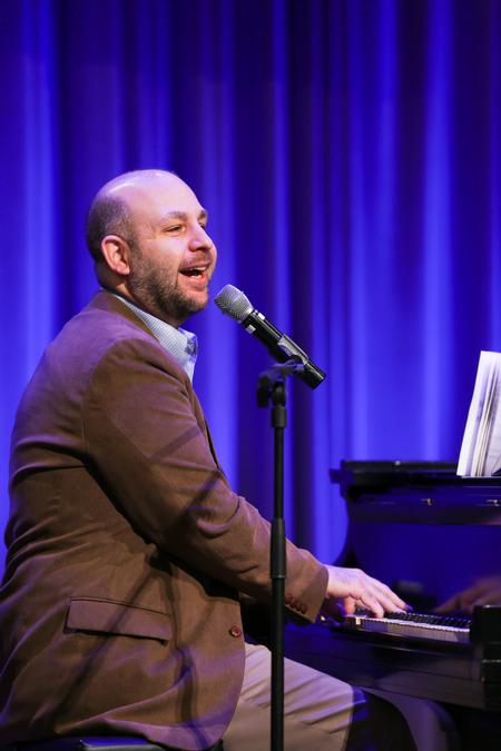 Scott Shepherd, adjunct music professor, leads hymns during chapel. - Photo by Kristi McMurry Woody