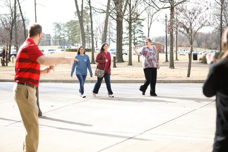 Prospective students arrive at Day at the U to tour campus.  - Photo by Kristi McMurry Woody