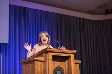 Selma Wilson, senior vice president and chief people officer at Lifeway Christian Resources, speaks in chapel. - Photo by Janelle Vest