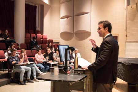 Ronald K. Rittgers, Scholar-In-Residence, lectures on "Luther: The Word-Prophet," part 2 in his "The Irreducible Luther: Four New Interpretations" series.  - Photo by Janelle Vest