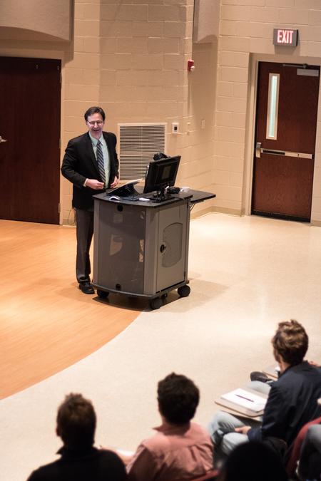 Ronald K. Rittgers, Scholar-In-Residence, lectures on "Luther: The Word-Prophet," part 2 in his "The Irreducible Luther: Four New Interpretations" series.  - Photo by Janelle Vest