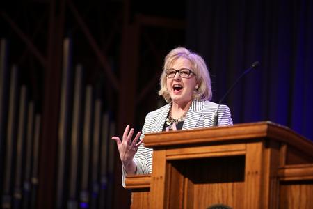 Kelly King, Lifeway Christian Resources, speaks in chapel. - Photo by Kristi McMurry Woody