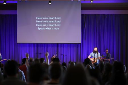 Students worship in chapel. - Photo by Kristi McMurry Woody
