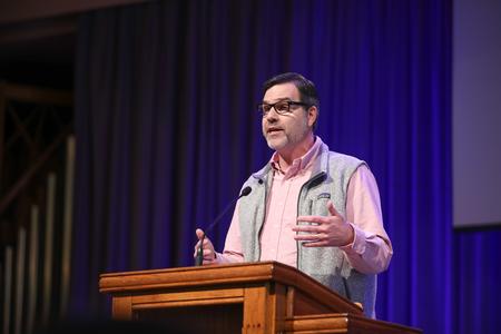 John Nix speaks in chapel. - Photo by Kristi McMurry Woody
