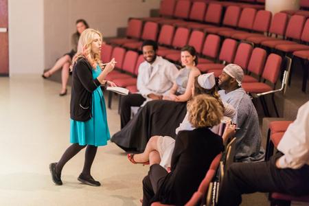 Sabrina Warren gives her opera workshop students notes on their performances in Gallantry: A Soap Opera. - Photo by Kristi McMurry Woody