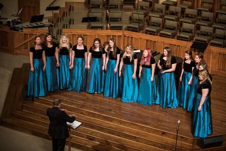 Cantilena performs during the Spring Choral Concert.  - Photo by Kristi McMurry Woody