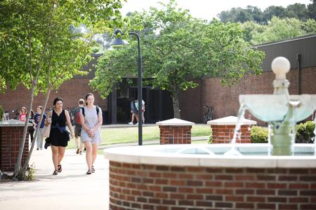 Students walk across campus between classes.  - Photo by Kristi McMurry Woody