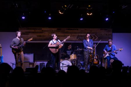 Bea Troxel performs a concert for Union students in Barefoots Joe. - Photo by Nikki Grim