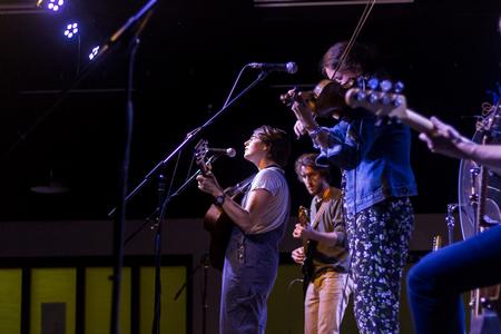 Bea Troxel performs a concert for Union students in Barefoots Joe. - Photo by Nikki Grim