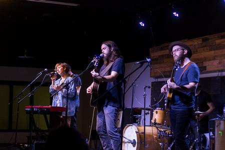 Birdtalker, a band from Nashville, TN, performs a concert for Union students in Barefoots Joe. - Photo by Nikki Grim