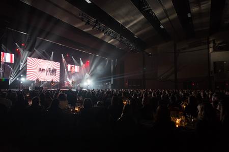 MercyMe performs to a full house during the 21st annual Scholarship Banquet. - Photo by Riley Boggs