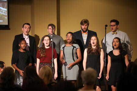 The Union gospel choir sings during the Meritorious Service Awards Banquet. - Photo by Kristi McMurry Woody
