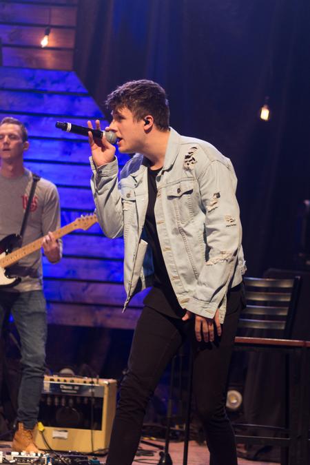 Anthem Lights performs in the chapel during the Homecoming Concert. - Photo by Nikki Grim