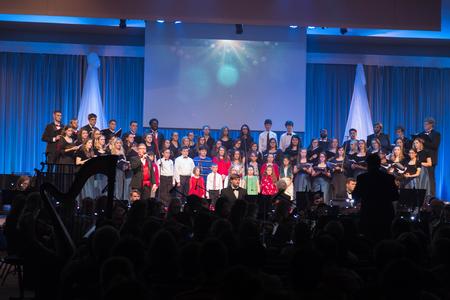 The combined choirs perform in the annual Union Christmas concert. - Photo by Riley Boggs