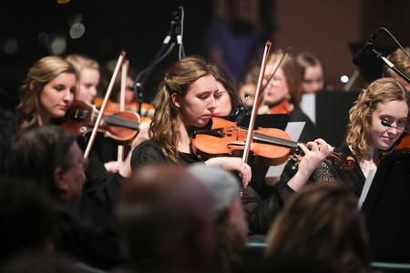 Musicians perform Christmas music during the annual Union Christmas concert.  - Photo by Kristi McMurry Woody