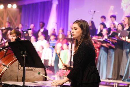 Students perform in the annual Union Christmas concert. - Photo by Kristi McMurry Woody