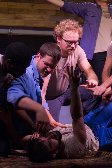 Blank Slate Improv performs in Barefoots Joe. - Photo by Nikki Grim