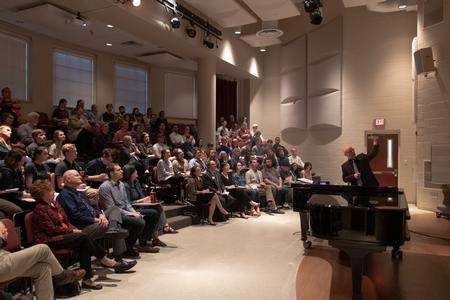 Jeremy Begbie, Thomas A. Langford Distinguished Professor in Theology at Duke Divinity School, gives this year's scholar-in-residence lecture. - Photo by Joey Echeverria