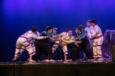The men of ATO perform during the 2019 Variety Show. - Photo by Joey Echeverria