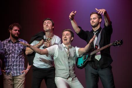 Lambda Chi performs in the 2019 Variety Show. - Photo by Joey Echeverria